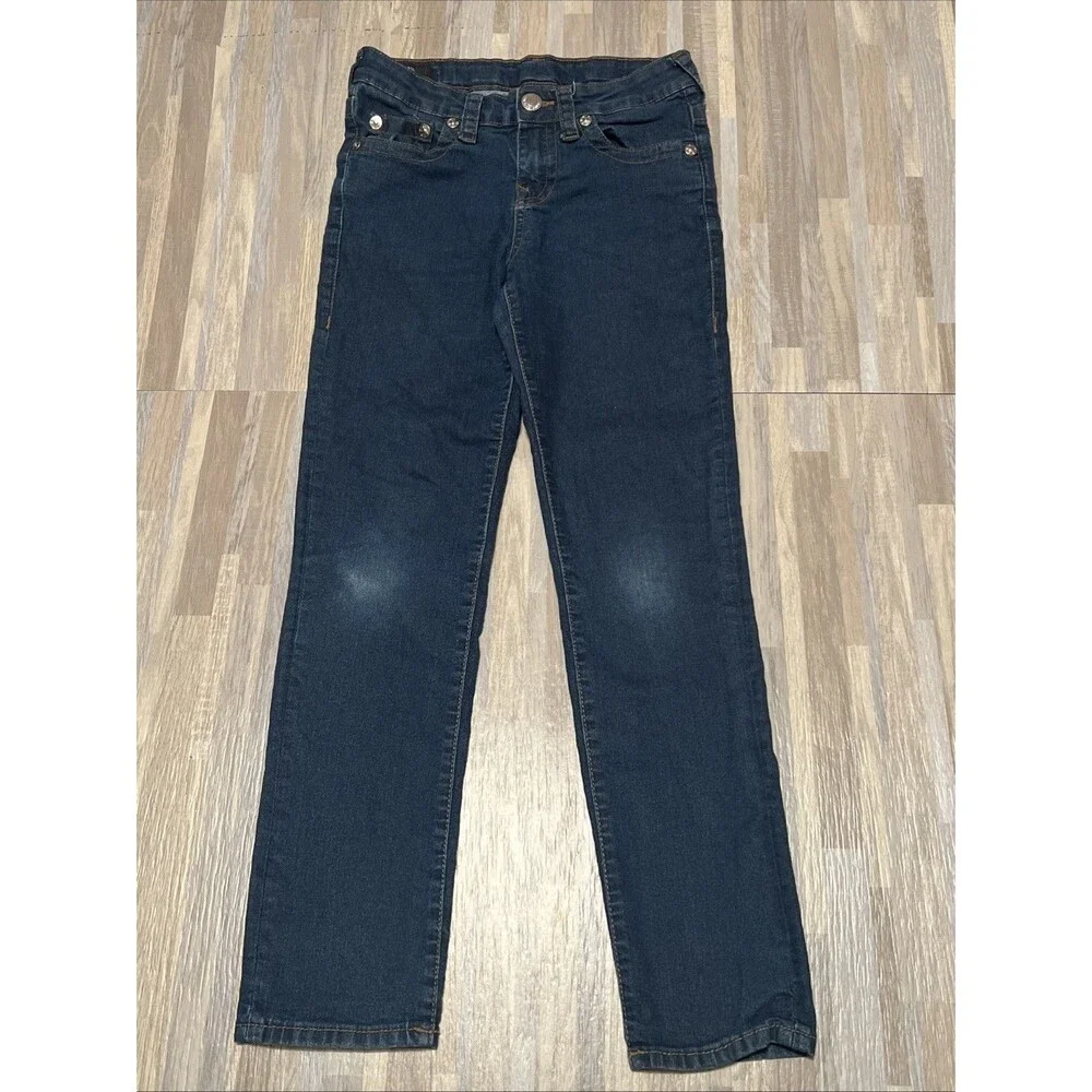 True Religion Boys Jeans, Size 10 Geno Relaxed Slim Fit Stretch Blue